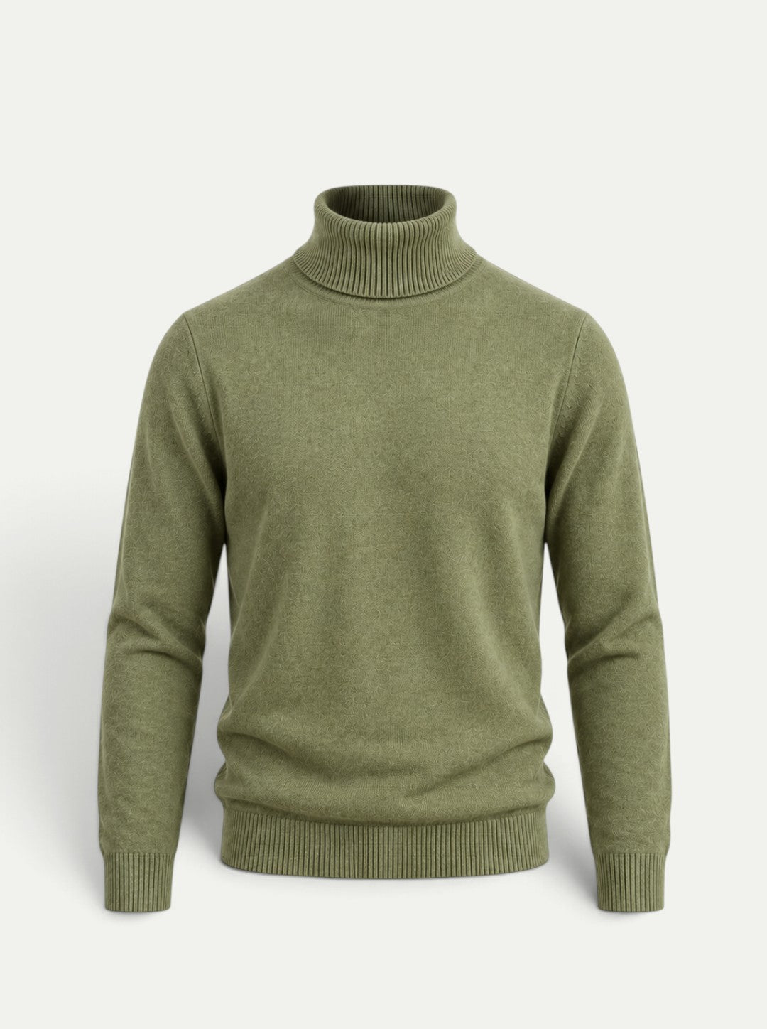 Sweter z Wysokim Kołnierzem z Czystej Wełny Kaszmirowej