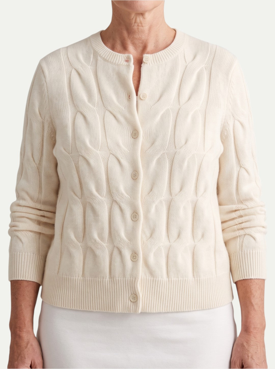 Sweter Pleciony z Kaszmiru