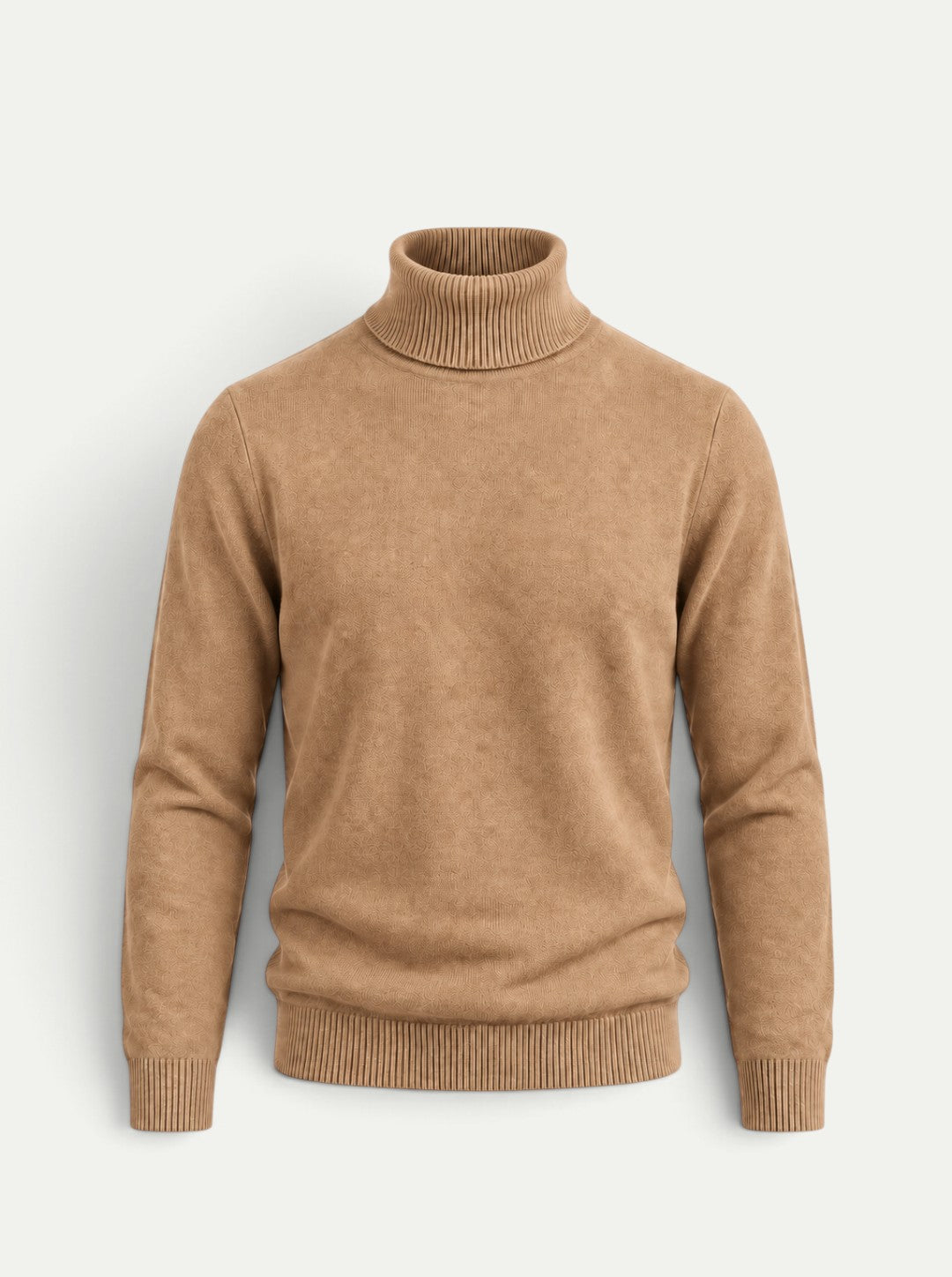 Sweter z Wysokim Kołnierzem z Czystej Wełny Kaszmirowej
