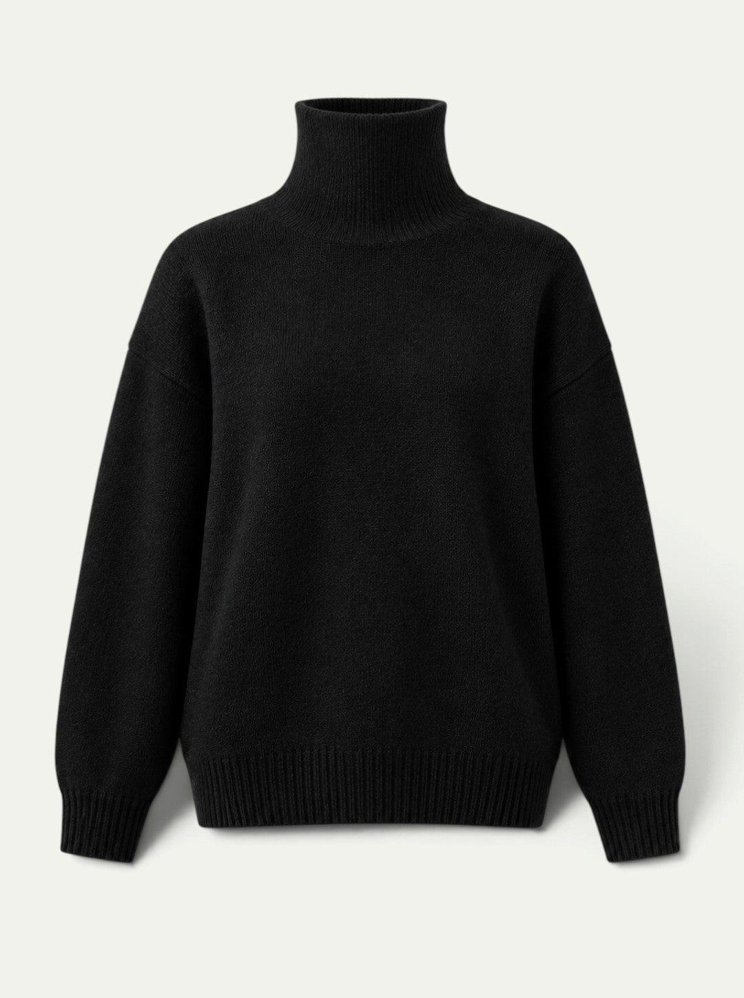 Sweter z Wysokim Kołnierzem z Kaszmiru o Luźnym Kroju