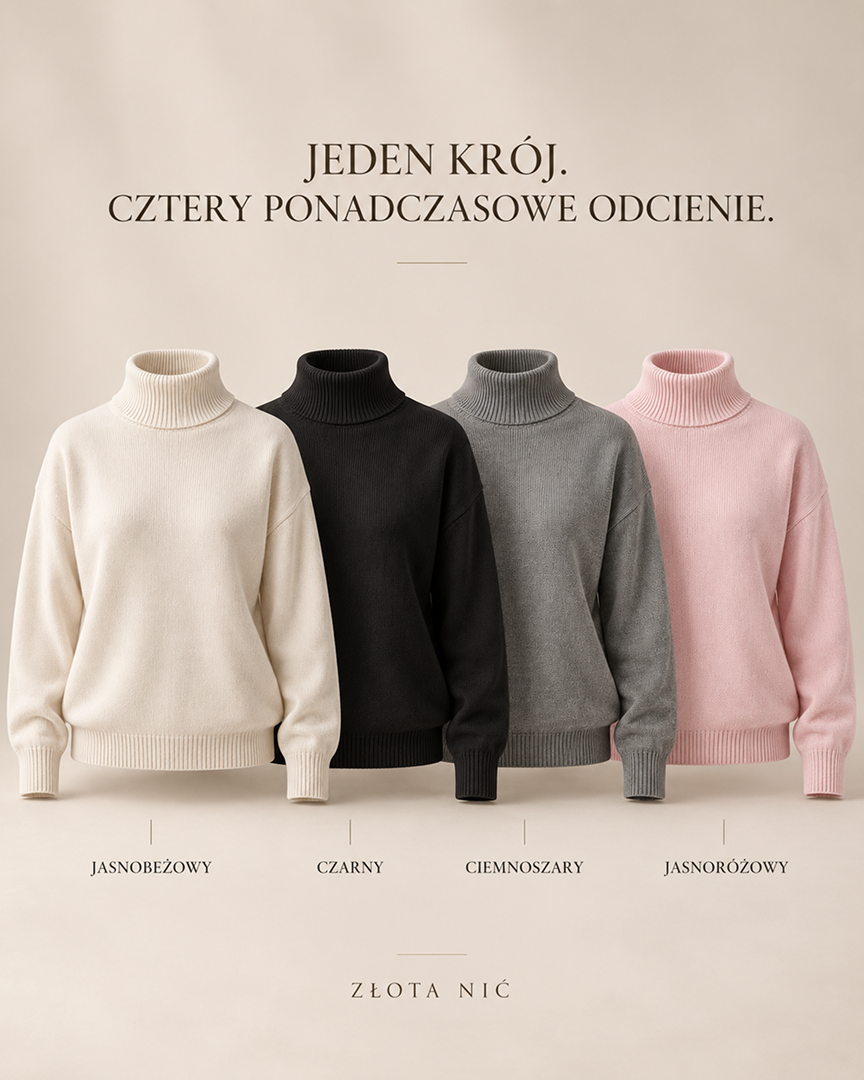 SWETER Z ROLKĄ ELISE