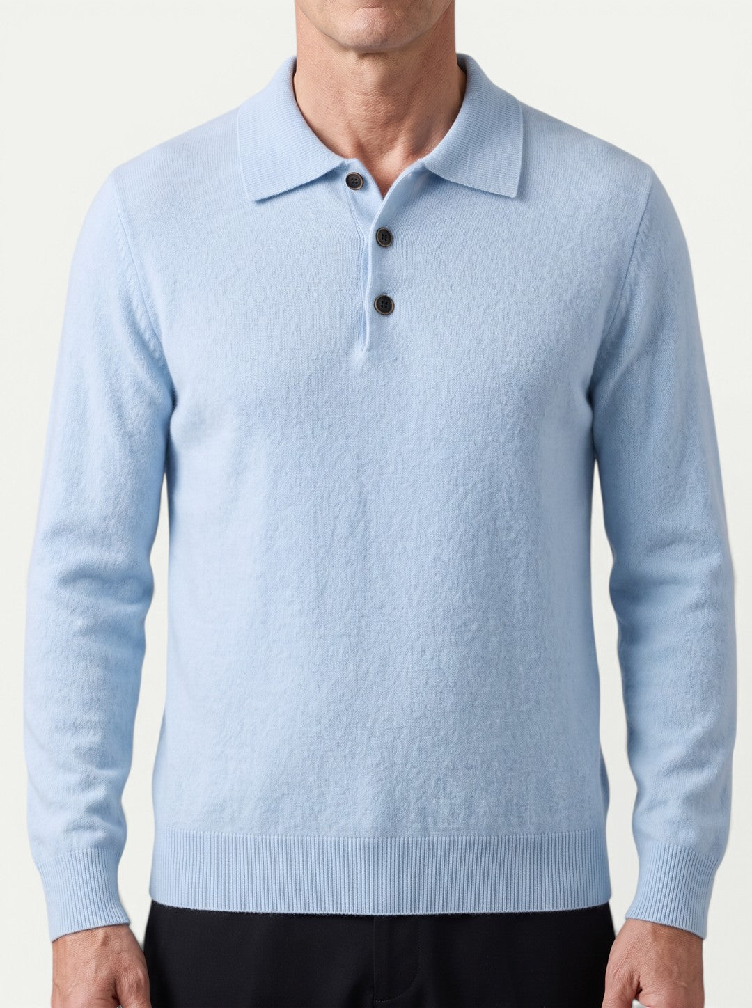 Sweter polo z kaszmiru