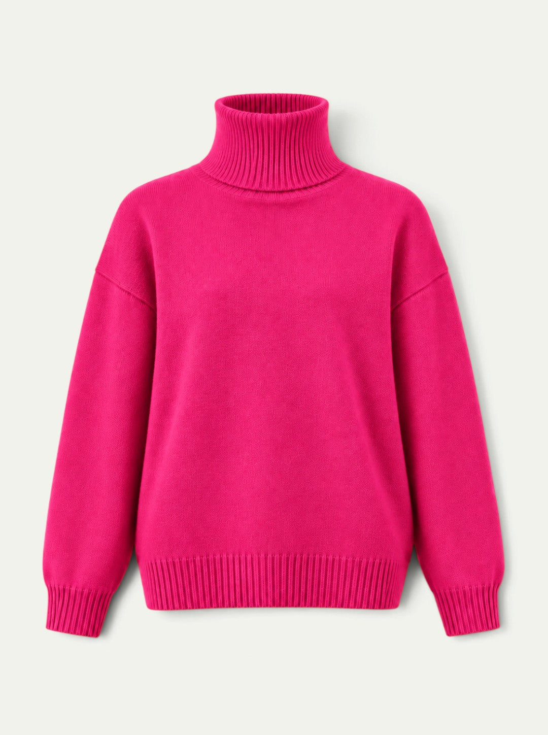 Sweter z Wysokim Kołnierzem z Kaszmiru o Luźnym Kroju