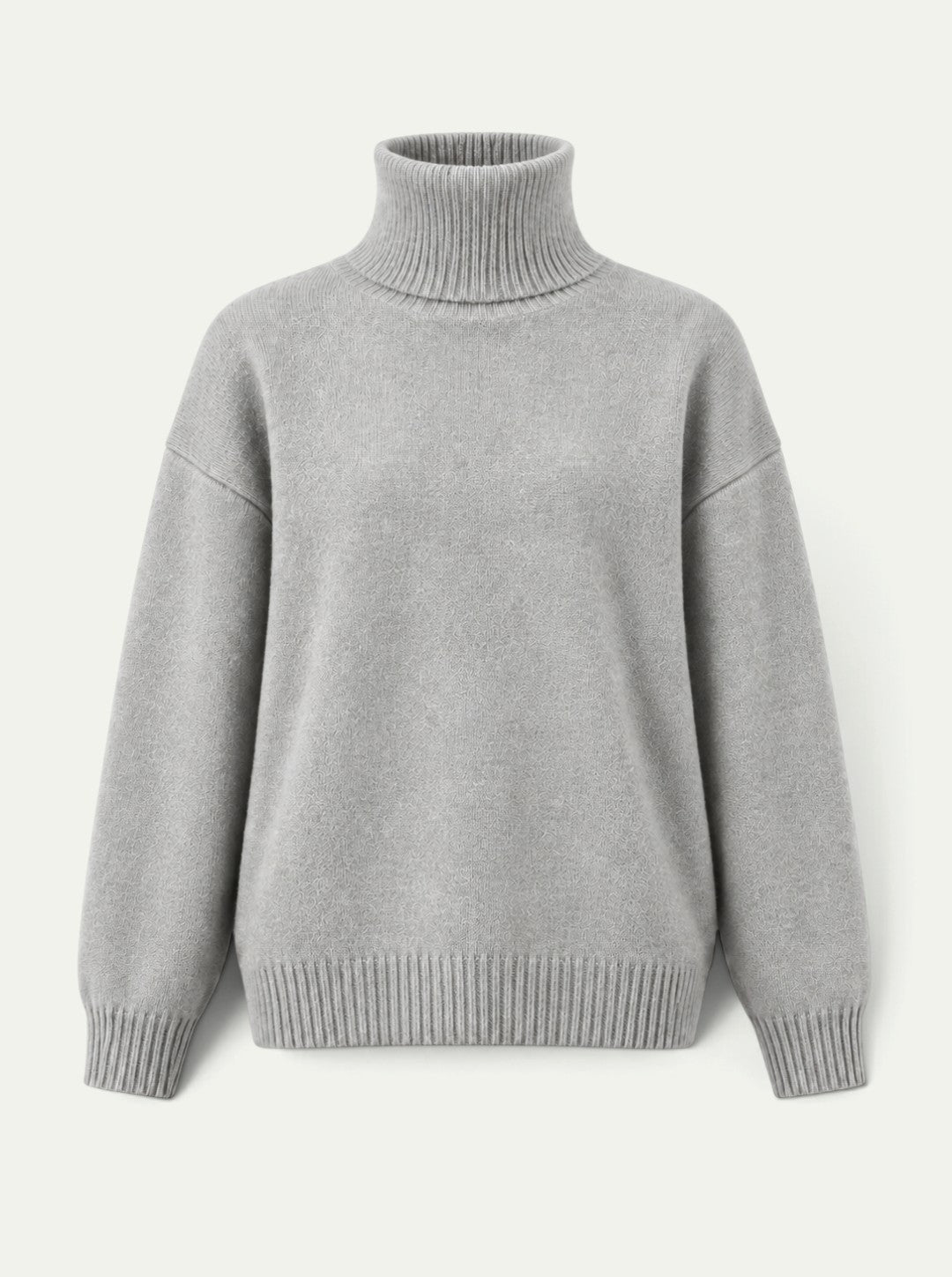 Sweter z Wysokim Kołnierzem z Kaszmiru o Luźnym Kroju